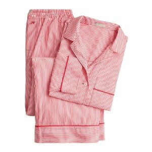 J. Crew Red and White Striped Small Pajama Set